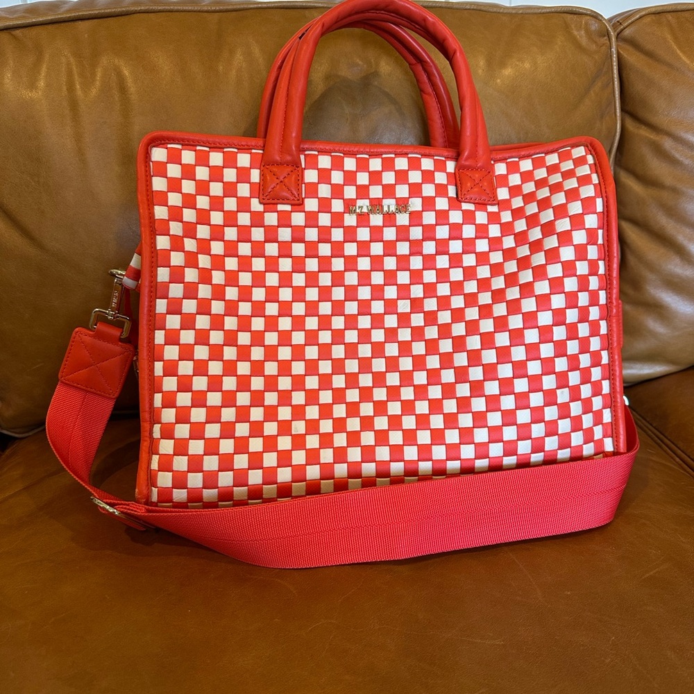 Red and White Checkered Handbag